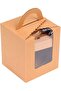 REDDOTGIFT® 12-Pack Single Cupcakes Containers Gift Boxes with Window Inserts Handle for Wedding Can