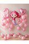Party Mermaid 3 Year Old Birthday Balloon Set |   Pink Number Foil, Heart Foil, Speckled Balloon, and Latex Balloon Decoration