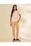 Women Beige Full Length Leggings - 5
