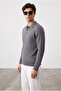 Men's Polo Collar Buttoned Sweater