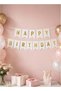 Happy Birthday Letter Banner with Hanging Ribbon for Birthday Party Decoration | White - 3
