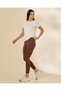 Women Brown Cropped Skinny Leggings - 5