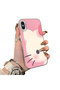 iPhone XS Max Compatible Hard Acrylic Back Silicone Edge Lens Protection Kitty Case