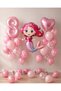 Party Mermaid 8 Year Old Birthday Balloon Set |   Pink Number Foil, Heart Foil, Speckled Balloon, and Latex Balloon Decoration