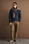 Lukas Goose Feather Men's Coat Navy Blue - 3