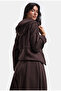 Women's Bitter Brown W6-16 Top Fleece Bottom Sweatpants 2-Piece Set - 2
