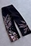 Black Sakura Knight Embroidered Y2K Baggy Pants - 2