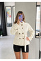 Stand Collar Buttoned Double-Breasted Trench Jacket - 6