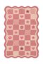 Aura Pink Squares Patterned Woven Base Decorative Carpet Aura4081 - 2