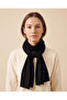 Women Black Plain Scarf