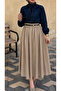 Lined Voile Skirt-Mink