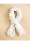 Girls White Textured Scarf - 2