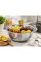 Stainless Steel Colander – 25 cm Wide Hole Kitchen Strainer – Vegetable, Fruit, and Pasta Washing and Draining Container - 5