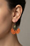 Large Clover Flower Embroidered Handmade Ethnic Bohemia Earrings