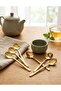 Gusto Gold Tea Spoon Set 2mm Extra Thick Stainless Steel 6 Pcs - 2