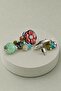 Flower and Beaded Dangle Earrings - 5
