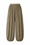 Khaki Satin Textured Shalwar Trousers - 261051