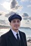 Wool Winter Knitted Navy Blue Beanie Hat |   Men's 8 Corner Buttoned English Model - 3