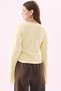 Crep Women's 100% Cotton Ribbed Crew Neck Drop Shoulder Long Sleeve Tshirt Yellow - 7