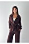 Women's Modal Zippered High Collar Drawstring Tracksuit Set - 6