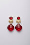 Stylish Hanging Earrings with Zircon Stones 4.5 Cm. - 3