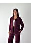 Women's Modal Zippered High Collar Drawstring Tracksuit Set - 4