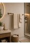 Modern Gold Wall Mounted Metal Towel Holder Bathroom Organizer Decorative Towel Rack