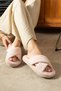 Women's Cross Furry Plush Soft Sole Comfortable House Slippers - 2