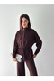 Women's Modal Zippered High Collar Drawstring Tracksuit Set - 5