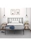 Metal Bed, Single 190*90 Full Bed Frame, No Box Spring Needed, Space Saving, Noise Free - 4