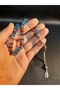 Red, Blue and Translucent Color Mix 33-Piece Prayer Beads - 2