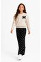 Bow Stone Detailed Polka Dot Girls' Set 32458