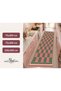 Aura Pink Squares Patterned Woven Base Decorative Carpet Aura4082 - 5