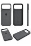 Apple iPhone 17 Pro Max Liquid Silicone Protective Case Cover with Microfiber Lining, Slim Shockproof Soft TPU Back Cover - Gray - 2