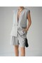 Oversize Yelekli Şort Takım – Gri