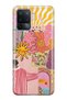 Oppo Reno 5 Lite Compatible Abstract Art Collage Pattern Transparent Phone Case