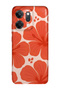 Oppo Reno 14 Compatible Orange Hibiscus Flower Pattern Transparent Phone Case