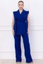 Tied Vest Suit Cobalt Blue Hm2750 - 2