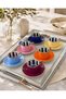 6-Person Porcelain Colorful Polka Dot Coffee Cup 90 ml - 3