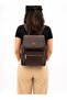 Viatox Vs 1449 Women's Faux Leather, Multi-Compartment, Zippered, Stylish and Convenient Backpack Brown - 2