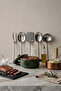 5-Piece Sydney Stainless Steel Ladle, Colander, Spoon, Spatula, and Fork Kitchen Serving Utensil Set - 3