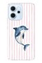 Oppo Reno 14F Compatible Pastel Dolphin Pattern Transparent Phone Case
