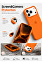 Apple iPhone 17 Pro Max Liquid Silicone Protective Case Cover with Microfiber Lining, Slim Shockproof Soft TPU Back Cover - Orange - 3