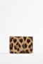 Animal Patterned Leather Wallet Leopard - 2