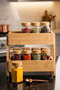 13-Piece Square Glass Spice Jar Set with Bamboo Stand and Labels - 3