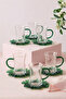 150 ml 12 Piece 6 Person Borosilicate Glass Aura Tea Set with Handles