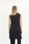 Women's long sleeveless casual cut stylish vest black - 6