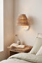 Handmade Natural Seagrass Bohemian Sconce - White L Arm Wall Lamp (20X22 cm) - 3