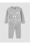 Two Mt Shop Quality Lcw Baby Gray Bear Patterned Baby Boy Knitwear Set - 2