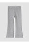 Gray Girls' Ribbed Spanish Leggings - 2